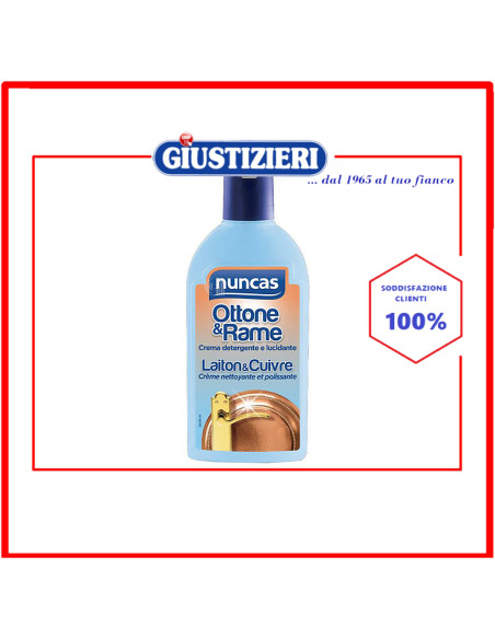 nuncas ottone e rame crema detergente lucidante