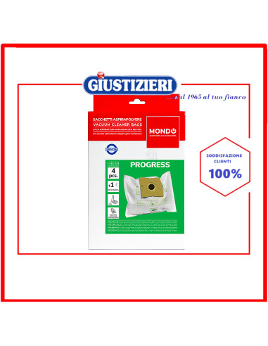 set 4 sacchetti aspirapolvere progress