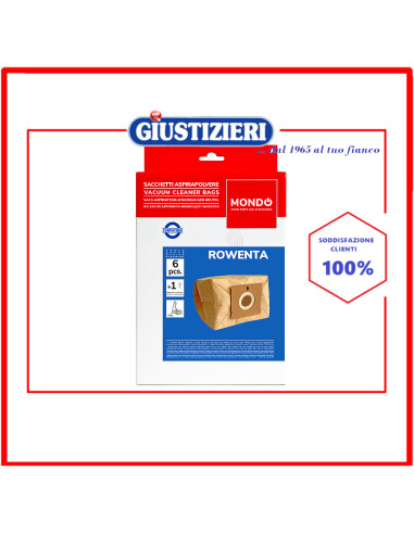 set 6 sacchetti aspirapolvere rowenta