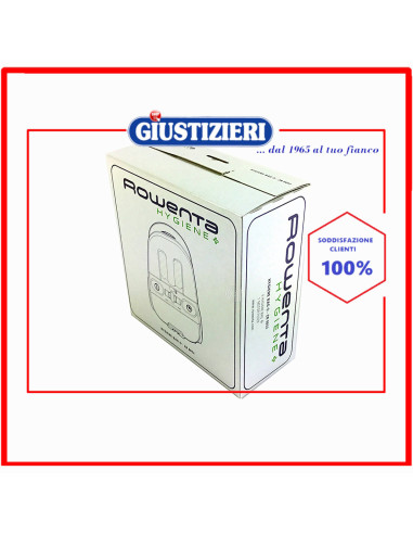 set 4 sacchetti con 1 filtro originale aspirapolvere rowenta