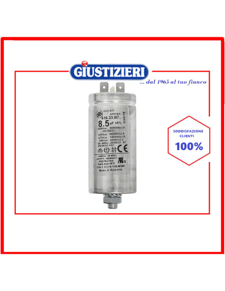 condensatore metallico 8,5uf asciugatrice whirlpool