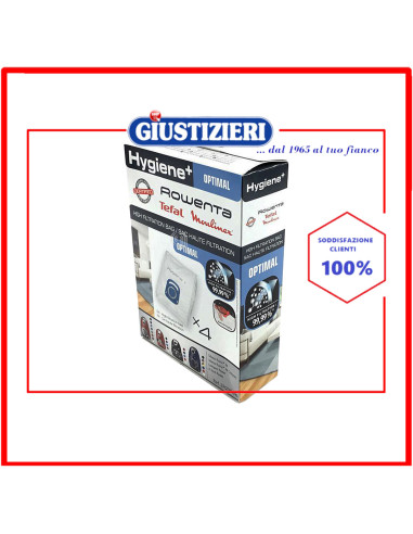 set 4 sacchetti originale aspirapolvere rowenta