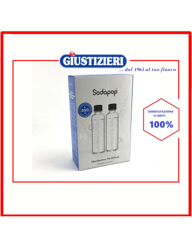confezione 2 bottiglie gasatore logan sodapop