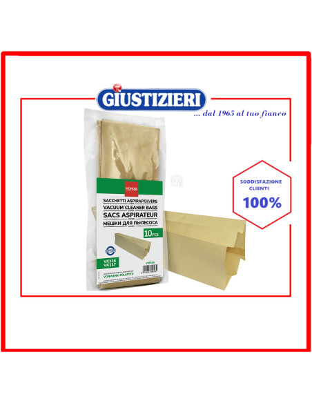 set 10 sacchetti vk116 vk117 aspirapolvere vorwerk folletto