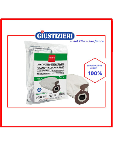 set 6 sacchetti microfibra vk7 mondo aspirapolvere vorwerk-folletto
