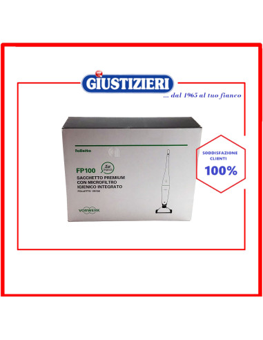 set 5 sacchetti premium fp100 originale aspirapolvere vorwerk