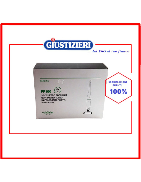 set 5 sacchetti premium fp100 originale aspirapolvere vorwerk