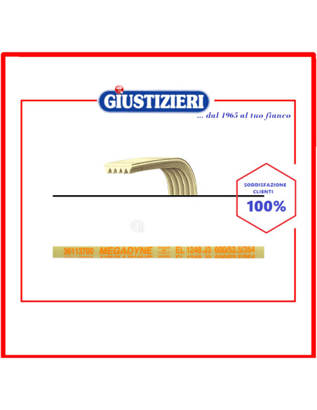 cinghia j3 1248 poliuretano lavatrice universale