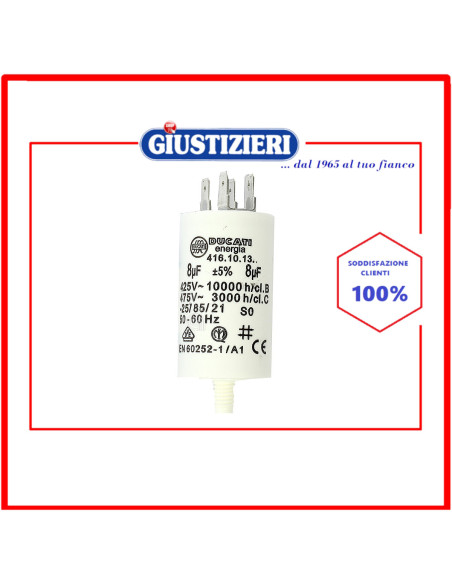 condensatore 8uf lavatrice universale