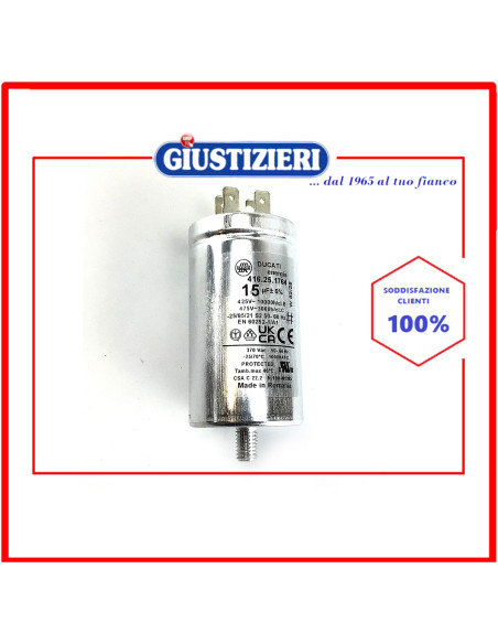 condensatore metallico 15uf asciugatrice universale