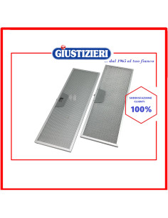 set 2 filtro metallico 410x137.5 originale cappa aspirante faber