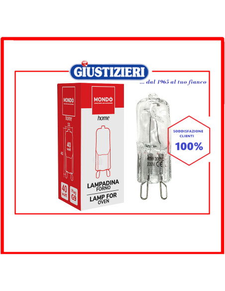 lampadina g9 40w max 300°c mondo forno universale