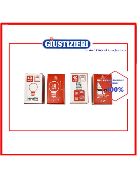 lampadina e27 40w max 300°c mondo forno universale