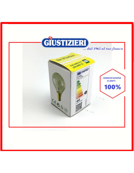 lampada e14 40w 45x78 forno dr. fischer