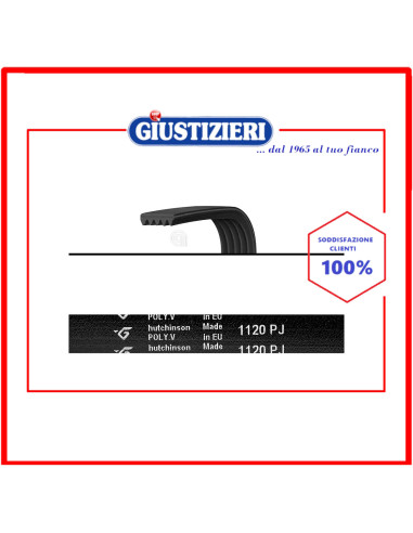 cinghia j5 1120 poly-v lavatrice universale