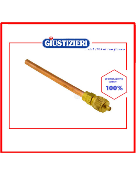 tubetto con valvola 1/4 d=6,3mm frigorifero universale