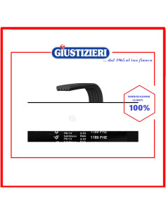 cinghia h7 1189 poly-v lavatrice electrolux