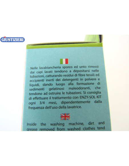 ds004 enzy sol-one kit pulizia lavatrici  2 bustine da 50g e - giustizierishop.it