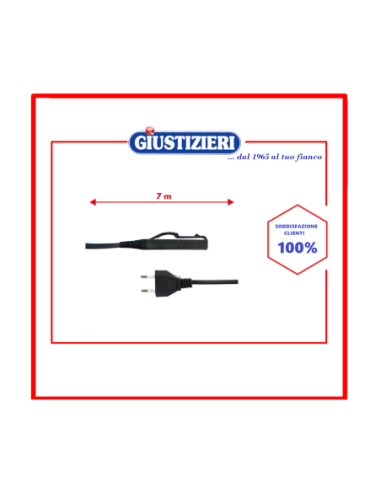 m150 cavo alimentazione grigio 7mt 2x0,75mm adattabile folle - giustizierishop.it