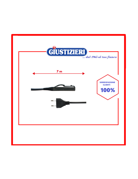m150 cavo alimentazione grigio 7mt 2x0,75mm adattabile folle - giustizierishop.it