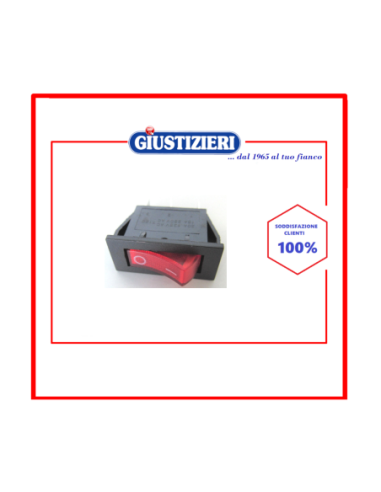 26me0017/r interruttore unipolare spia rossa 3 contatti rett - giustizierishop.it