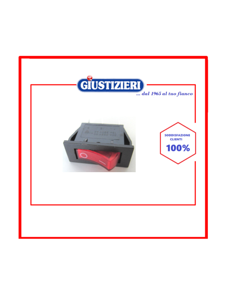 26me0017/r interruttore unipolare spia rossa 3 contatti rett - giustizierishop.it