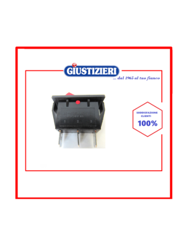 26me0017/r interruttore unipolare spia rossa 3 contatti rett - giustizierishop.it