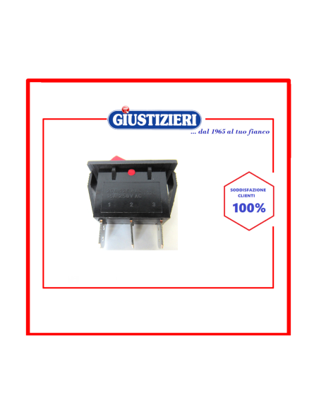 26me0017/r interruttore unipolare spia rossa 3 contatti rett - giustizierishop.it