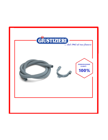 tubo scarico lavatrice 200cm diritto ø19-22mm con curva univ - giustizierishop.it