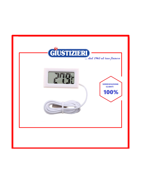 25fr057 termometro digitale lcd display -40°+40° c bianco - giustizierishop.it