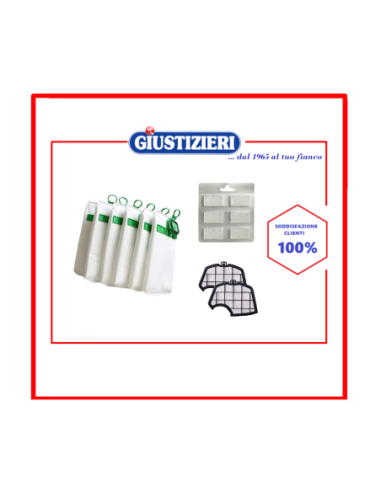 kit vk140-150 6 sacchetti + 2 filtri griglia motore + 6 prof - giustizierishop.it