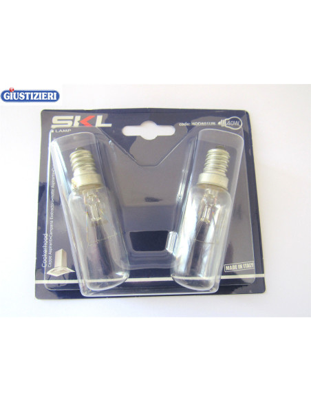 hod801un lampadina cappa e14 40w 2pz alta qualita’ skl made  - giustizierishop.it