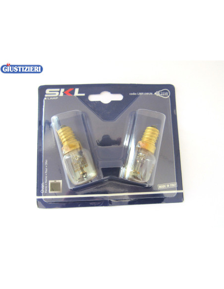 lmp109un lampadina forno kit 2 lampade t25 e14 25w 300° skl - giustizierishop.it