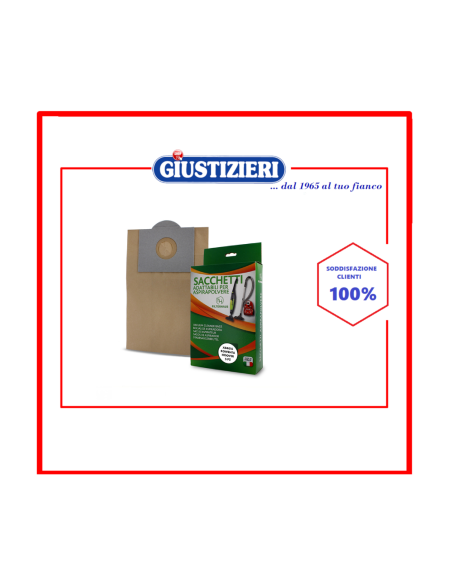 x04015 confezione 5 pz sacchetti aspirapolvere per de longhi - giustizierishop.it