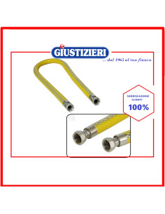 tubo gas inox 1 mt. attacco f/f unicooker