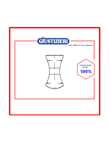 p0279 griglia piattina 2f. centrale 4 piedini in gomma c0005 - giustizierishop.it