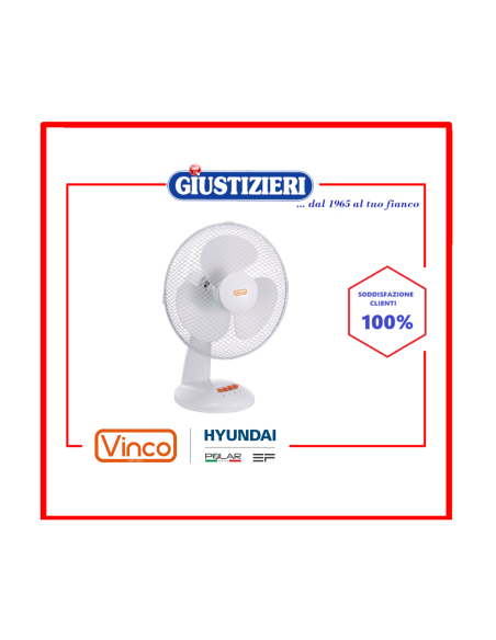 70602 ventilatore da tavolo vinco 40cm 45w garanzia 2 anni - giustizierishop.it