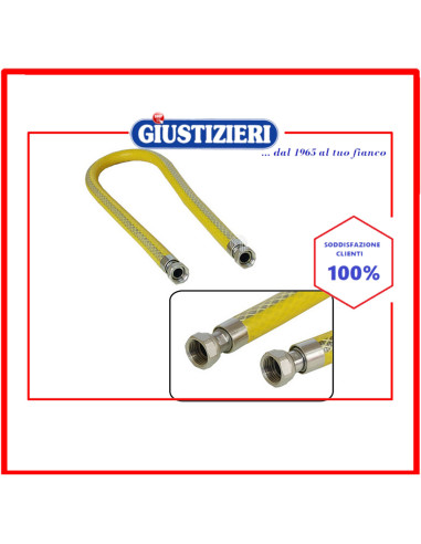 tubo gas inox 1,5 mt. attacco f/f unicooker