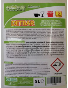 detbar detergente lavastoviglie bar 5l professionale tazzine - giustizierishop.it 2