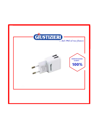 tekmee caricatore da muro bianco 2 porte usb 40430012 univer - giustizierishop.it