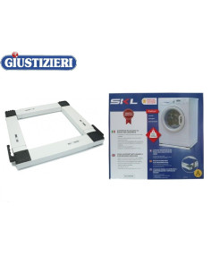 carrello supporto lavatrice antivibrazione acciaio bianco 40 - giustizierishop.it