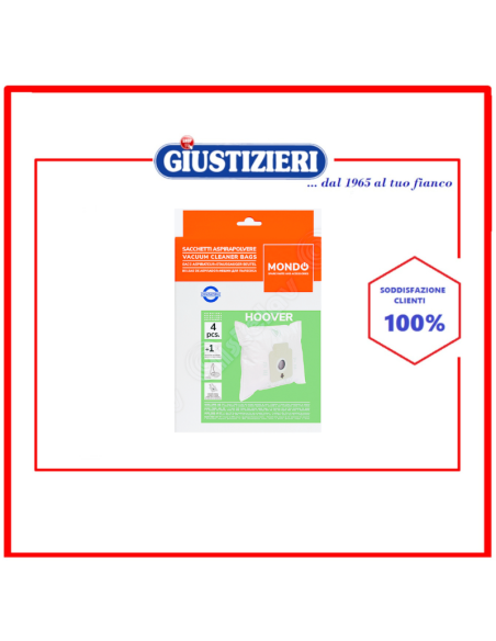 set 4 sacchetti aspirapolvere compatibili hoover h63 - giustizierishop.it