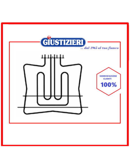 resistenza doppia forno 800w/1800w 230v compatibile smeg 806 - giustizierishop.it