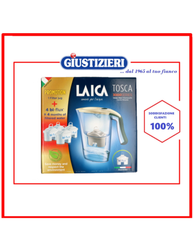 caraffa tosca + 4l bi-flux laica durata 30g - giustizierishop.it