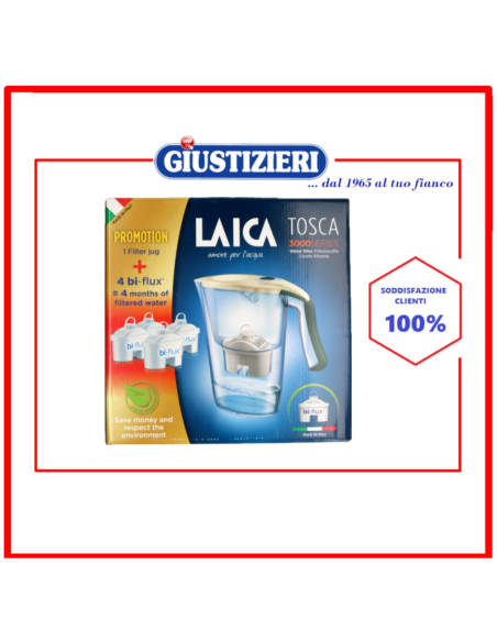 caraffa tosca + 4l bi-flux laica durata 30g - giustizierishop.it