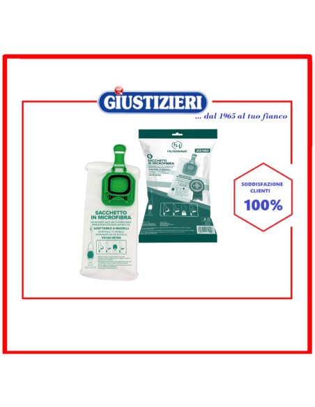 sacchetti in microfibra - busta 6 pz - adattabili vorwerk vk - giustizierishop.it
