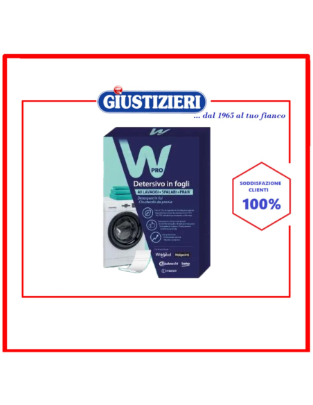 wpro detersivo per bucato in fogli 40 lavaggi - giustizierishop.it