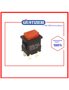 interruttore bipolare  luminoso rosso "mini" - giustizierishop.it