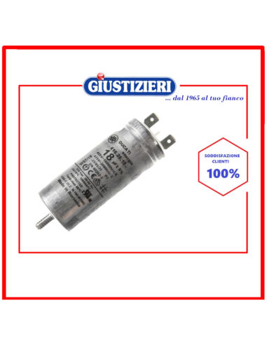 condensatore metallico 18mf con attacco a vite - ducati - giustizierishop.it