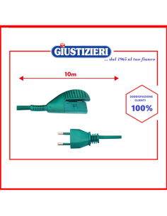 cavo verde 10mt 2x0,75mm spina italia adattabile x modelli f - giustizierishop.it